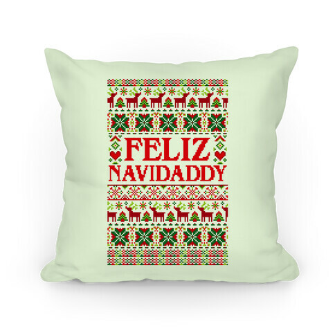 Feliz Navidaddy Sweater Pattern Pillow