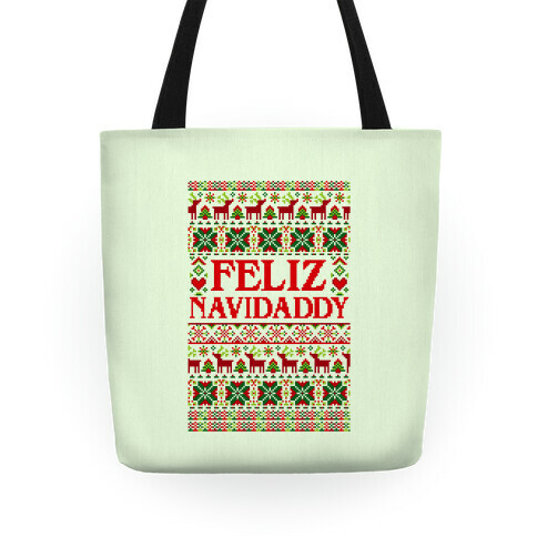 Feliz Navidaddy Sweater Pattern Tote