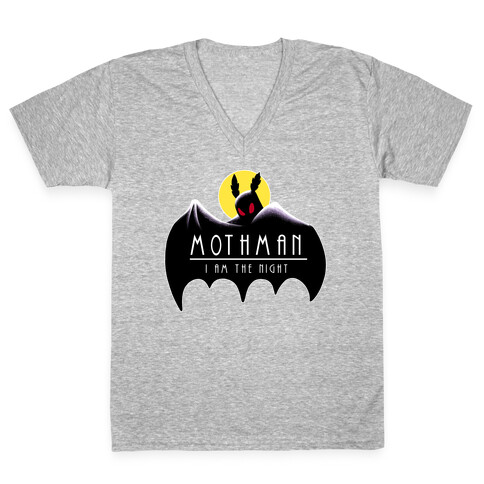 Mothman - I am the Night V-Neck Tee Shirt