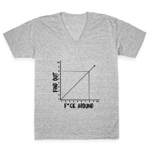 F*** Around and Find Out - Graph (Censored) V-Neck Tee Shirt