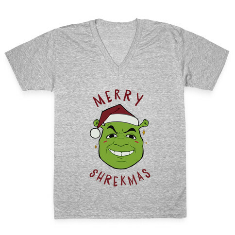 Merry Shrekmas V-Neck Tee Shirt