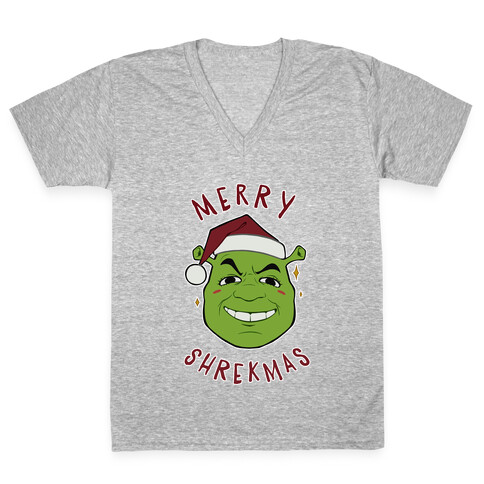 Merry Shrekmas V-Neck Tee Shirt