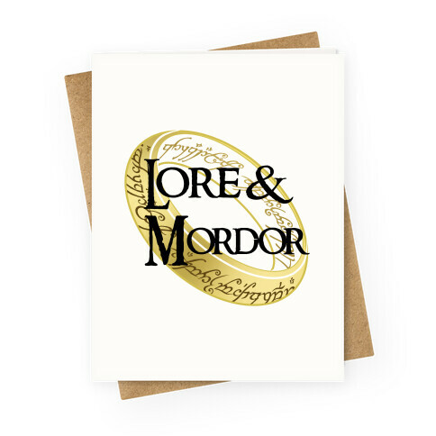 Lore and Mordor Greeting Card
