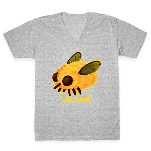 Am Smol Bee Fly V-Neck Tee Shirt