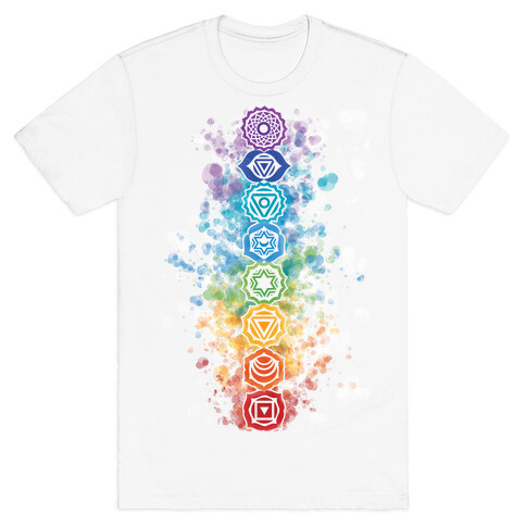 Watercolor Chakra Symbols T-Shirt