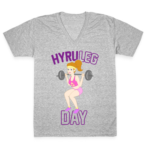 HyruLEG DAY V-Neck Tee Shirt