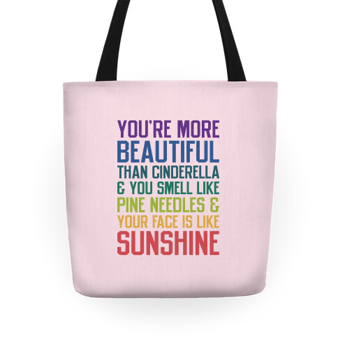 You're More Beautiful Bridesmaids Quote Tote