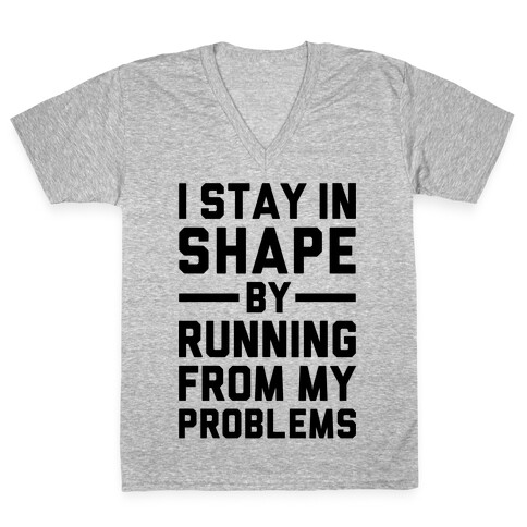 Running From My Problems V-Neck Tee Shirt