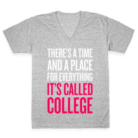 A Time And A Place For Everything V-Neck Tee Shirt