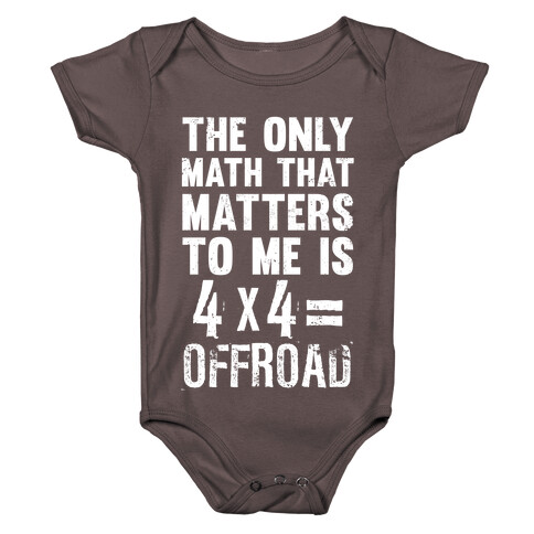 4 X 4 = Offroad! (The Only Math That Matters) Baby One-Piece