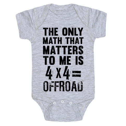 4 X 4 = Offroad! (The Only Math That Matters) Baby One-Piece