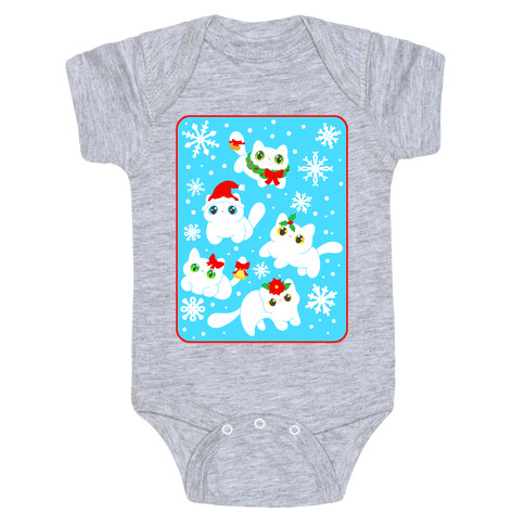 Christmas Cats Pattern Baby One-Piece