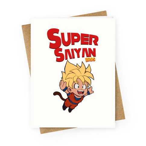 Super Saiyan Bros Greeting Card