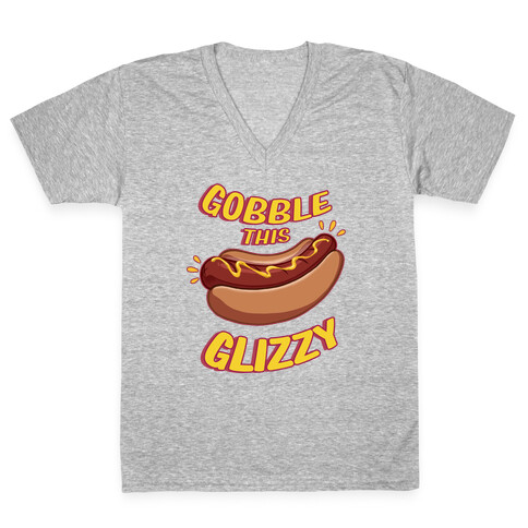 Gobble This Glizzy V-Neck Tee Shirt