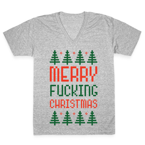 Merry F***ing Christmas V-Neck Tee Shirt