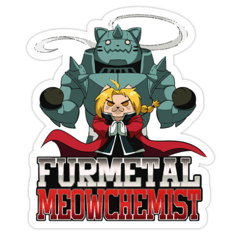 Furmetal Meowchemist Die Cut Sticker