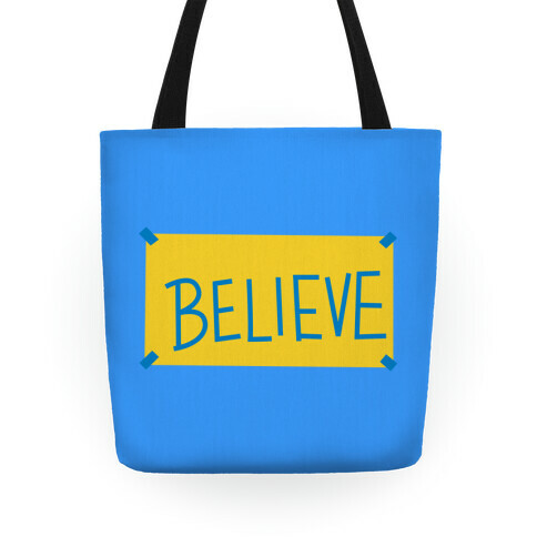 Believe Locker Room Poster Tote