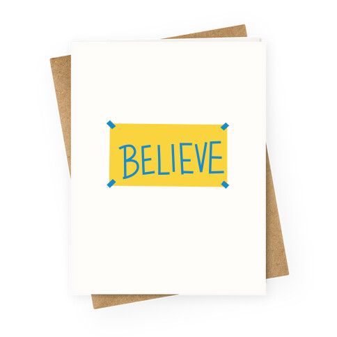 Believe Locker Room Poster Greeting Card