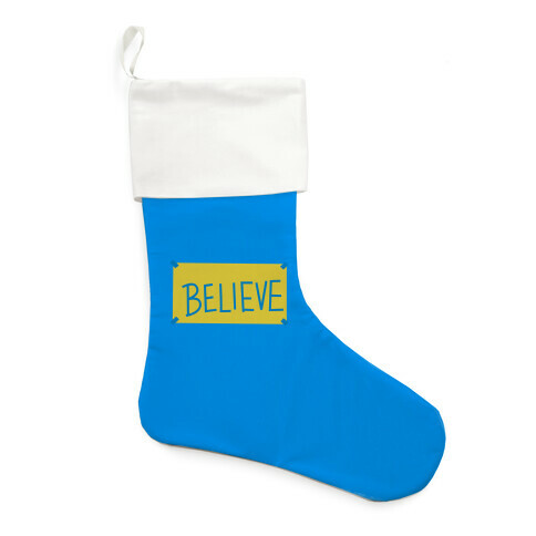 Believe Locker Room Poster Stocking