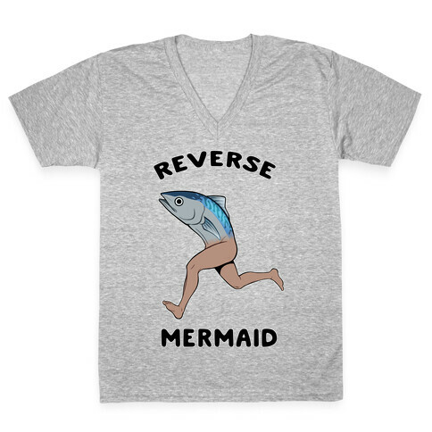 Reverse Mermaid V-Neck Tee Shirt