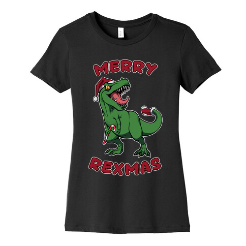 Merry Rexmas Womens T-Shirt