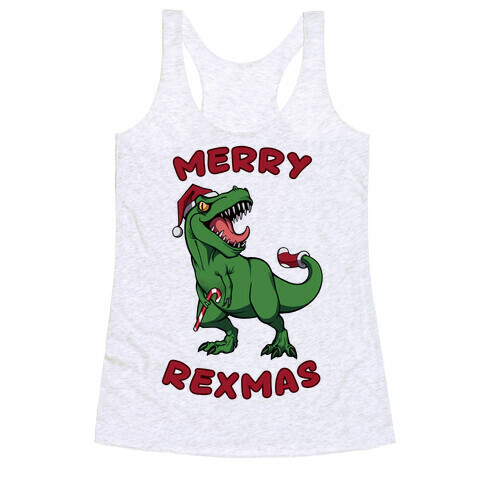 Merry Rexmas Racerback Tank Top