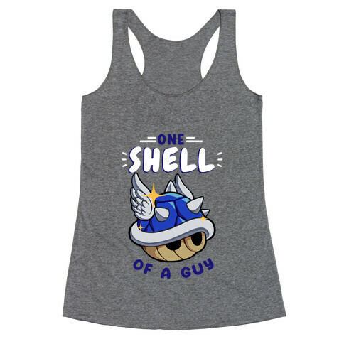 One Shell of A Guy: Blueshell Ver Racerback Tank Top