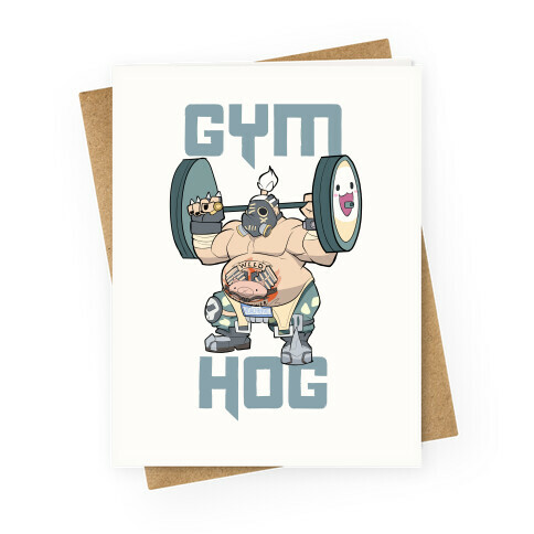 Gym Hog Greeting Card