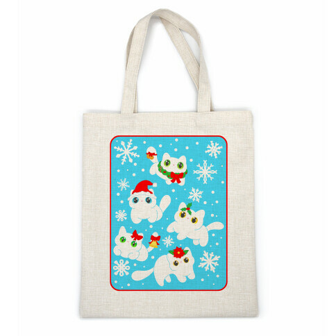 Christmas Cats Pattern Casual Tote