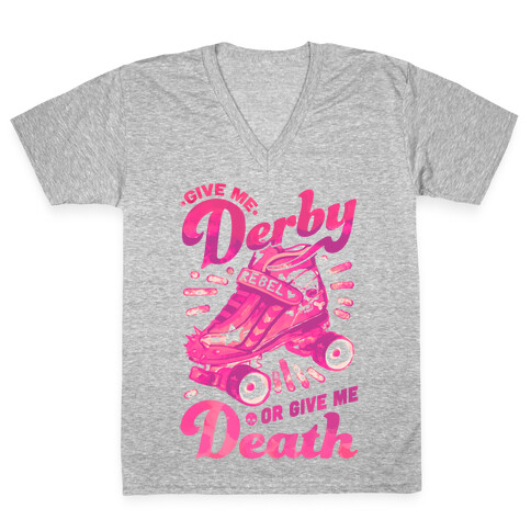 Give Me Derby Or Give Me Death V-Neck Tee Shirt