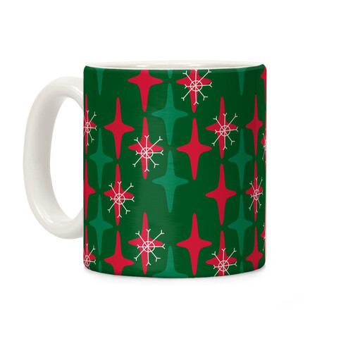 Retro Christmas Sparkle Pattern Coffee Mug