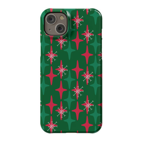 Retro Christmas Sparkle Pattern Phone Case