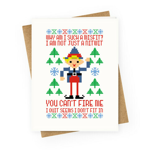 Why am I Such a Misfit I Am Not Just a Nitwit Greeting Card