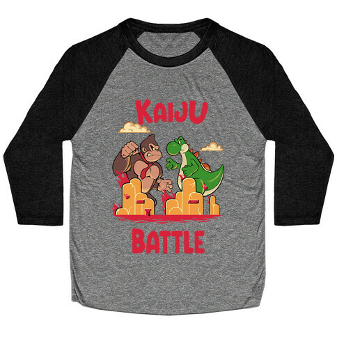 Kaiju Battle Baseball Tee