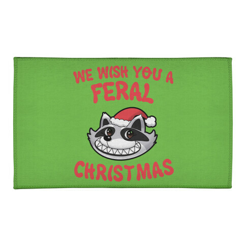 We Wish You a Feral Christmas Welcome Mat