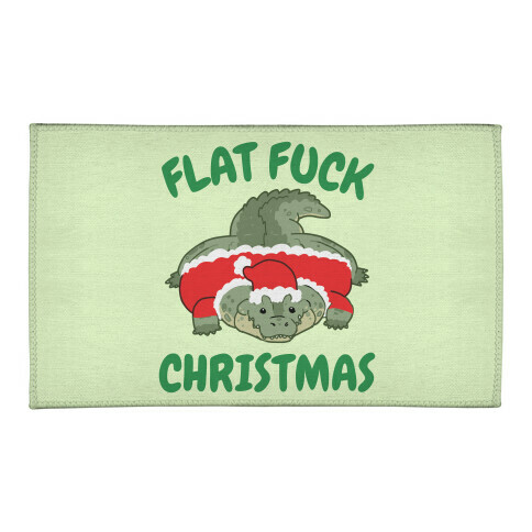 Flat F*** Christmas Welcome Mat