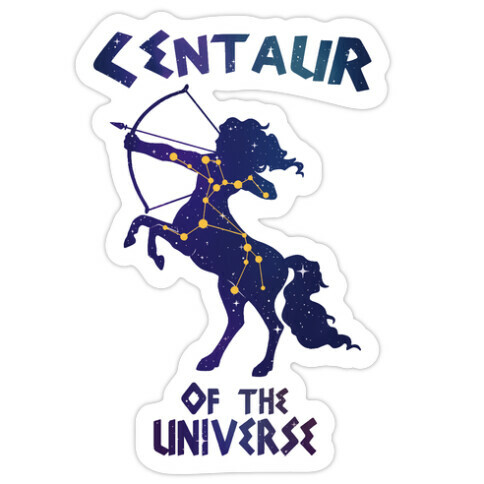 Centaur Of The Universe: Constellation  Die Cut Sticker