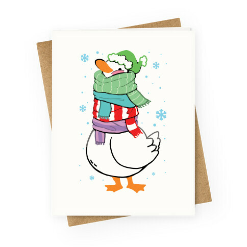 Scarf Duck Greeting Card