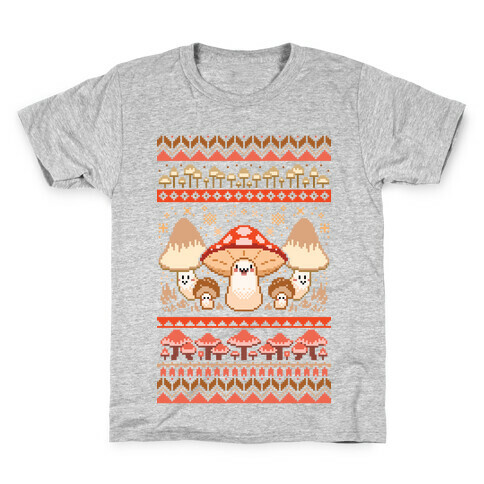 Mushroom Ugly Christmas Sweater Kids T-Shirt