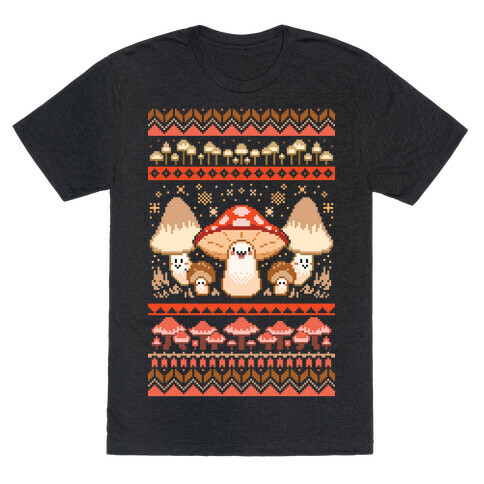 Mushroom Ugly Christmas Sweater T-Shirt