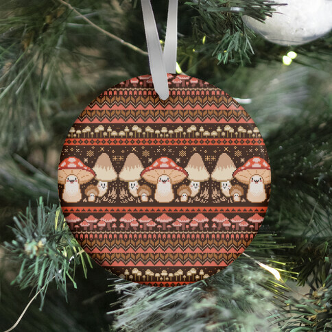 Mushroom Ugly Christmas Sweater Ornament