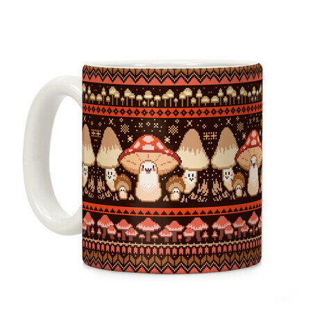 Mushroom Ugly Christmas Sweater Coffee Mug