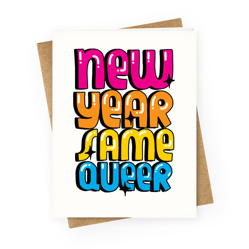 New Year Same Queer Greeting Card