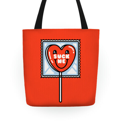 Suck Me Heart Lollipop Tote