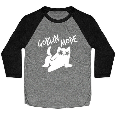 Goblin Mode Cat Baseball Tee