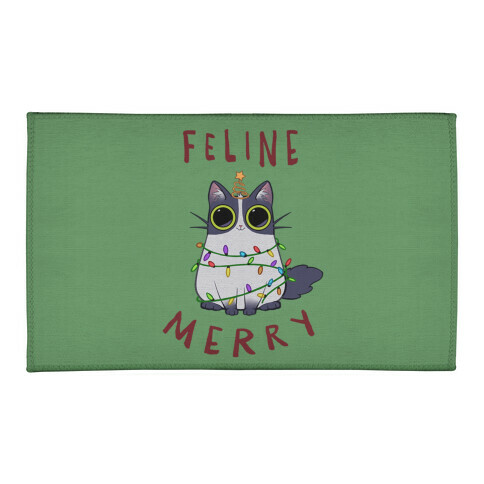 Feline Merry Welcome Mat