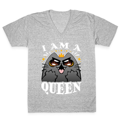 I Am A Queen V-Neck Tee Shirt