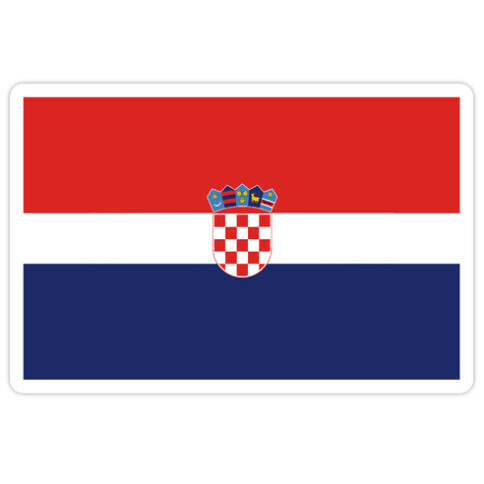 Flag Of Croatia  Die Cut Sticker