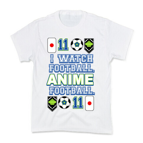 I Watch Football. Anime Football.  Kids T-Shirt