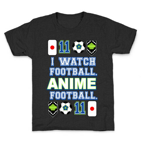 I Watch Football. Anime Football.  Kids T-Shirt